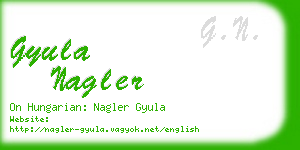 gyula nagler business card